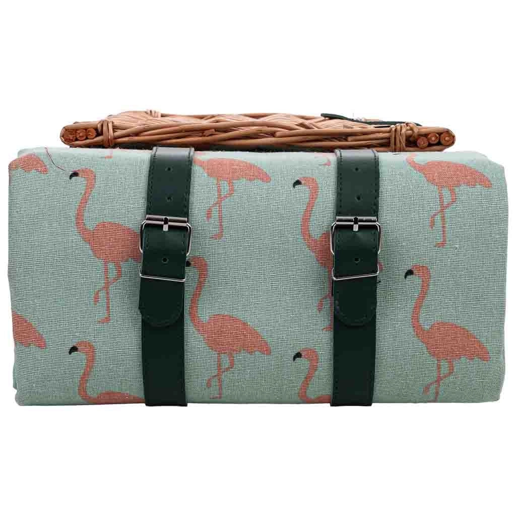 Cestino da picnic per 4 persone, marrone, 38x26x18cm
