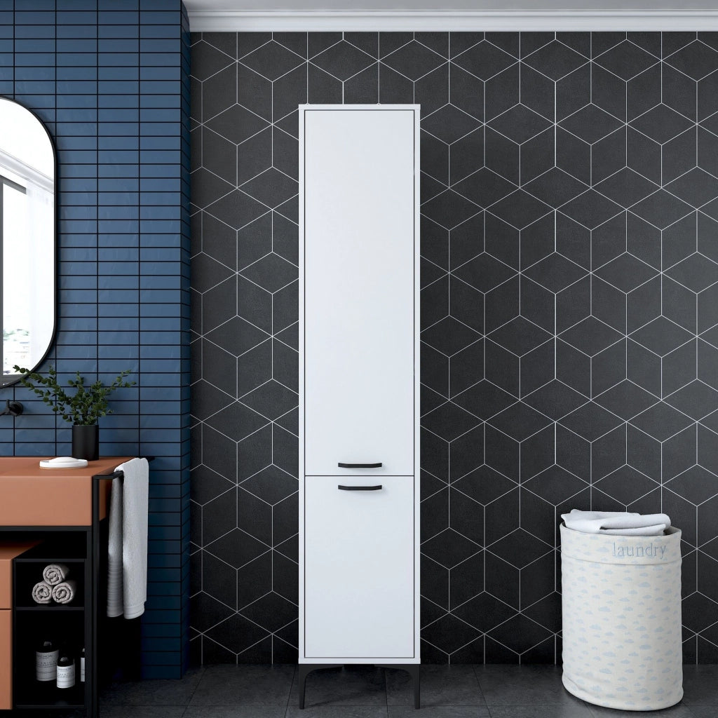 Dumenza, Mobile Colonna 5 Ripiani, 40x40x199h cm Bianco