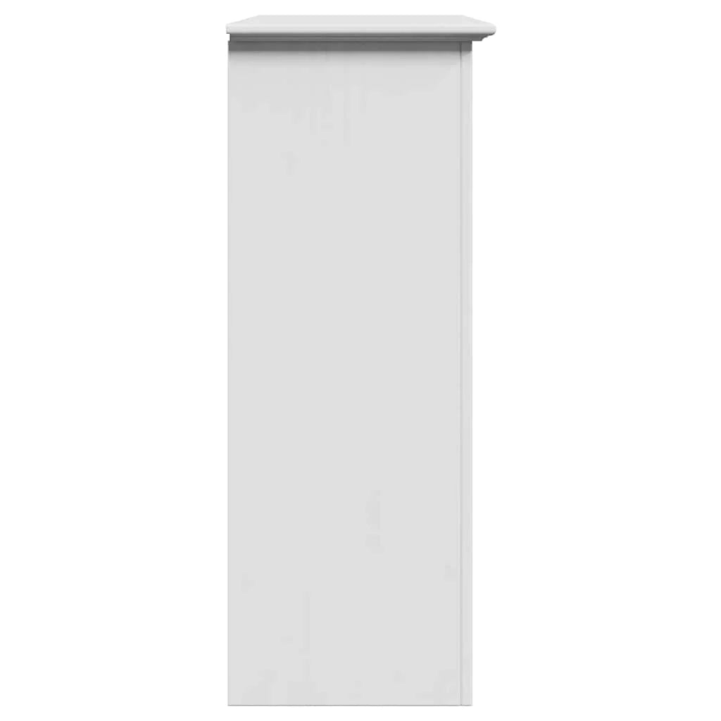 Armadio classico da ingresso 80 x 35 x 90 cm ampio spazio di archiviazione finitura in legno bianco rustico 02_0057684