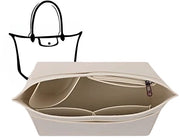 Organizzatore di Borse Premium per Borse Long, Organizzatore M di Velluto (Beige M)