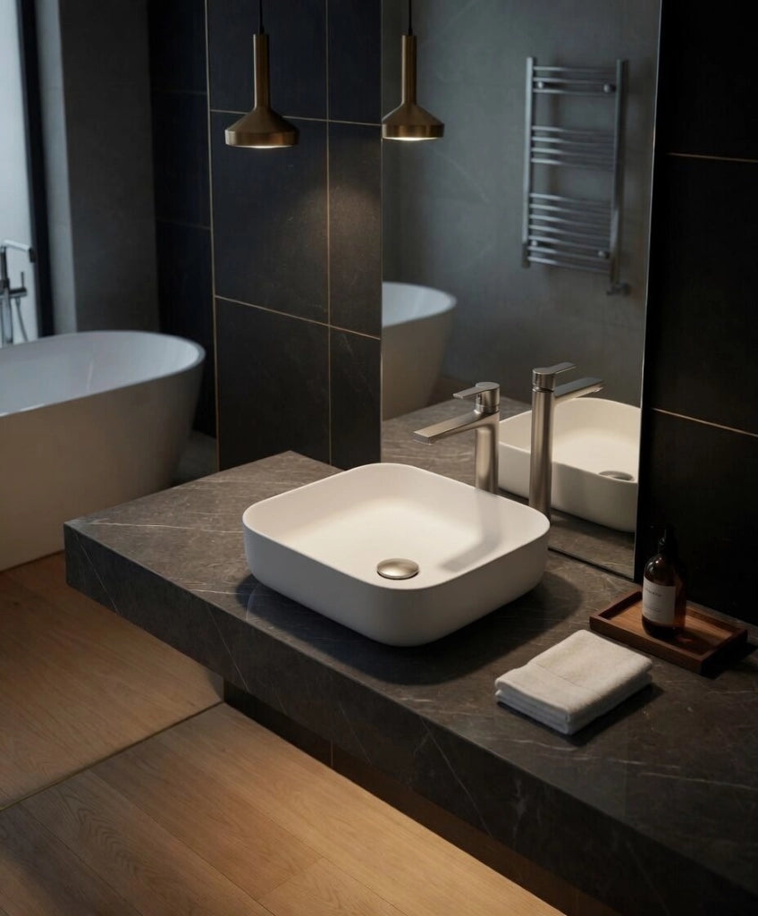 Lavabo appoggio 38,5 x 38,5cm BIANCO OPACO