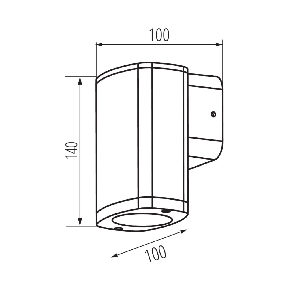 Applique esterna ovale nera GU10 10W IP54 Kanlux ZEVI