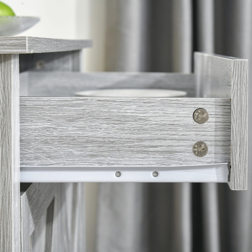 Credenza per Soggiorno ¨C zephmum ¨C Grigio 80x39.7x80 cm