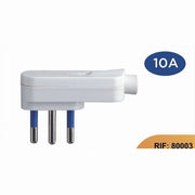 Trade Shop - Spina Elettrica Piatta Salvaspazio Laterale 2p+t 10a 25v Max 1500w Bianco 80003 -