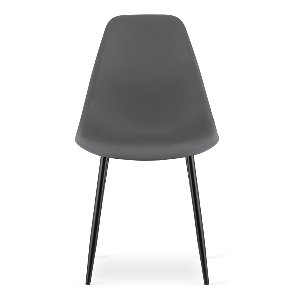 Sedia di design WAT in polipropilene grigio scuro