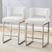 Set 2 Sgabelli da Bar Stile Nordico ¨C MINIMAL ¨C Gambe in Metallo, Design Moderno