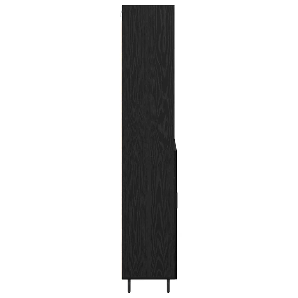 Credenza | Madia | Buffet da pranzo | Armadio da pranzo Rovere Nero 69,5 x 34 x 180 cm