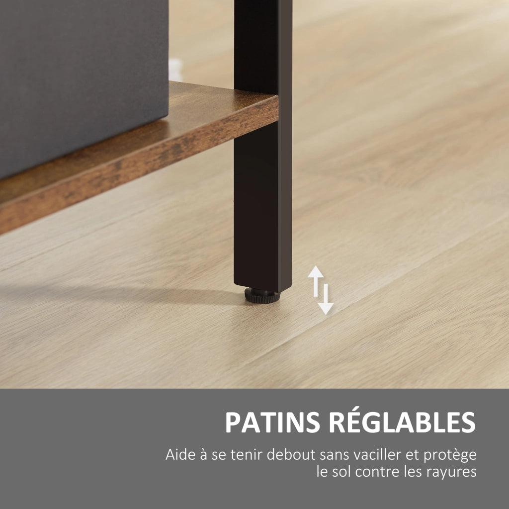 Libreria scaffale 5 ripiani divisorio stoccaggio legno metallo ¨C Xylo ¨C 74x30x157,5 cm marrone nero