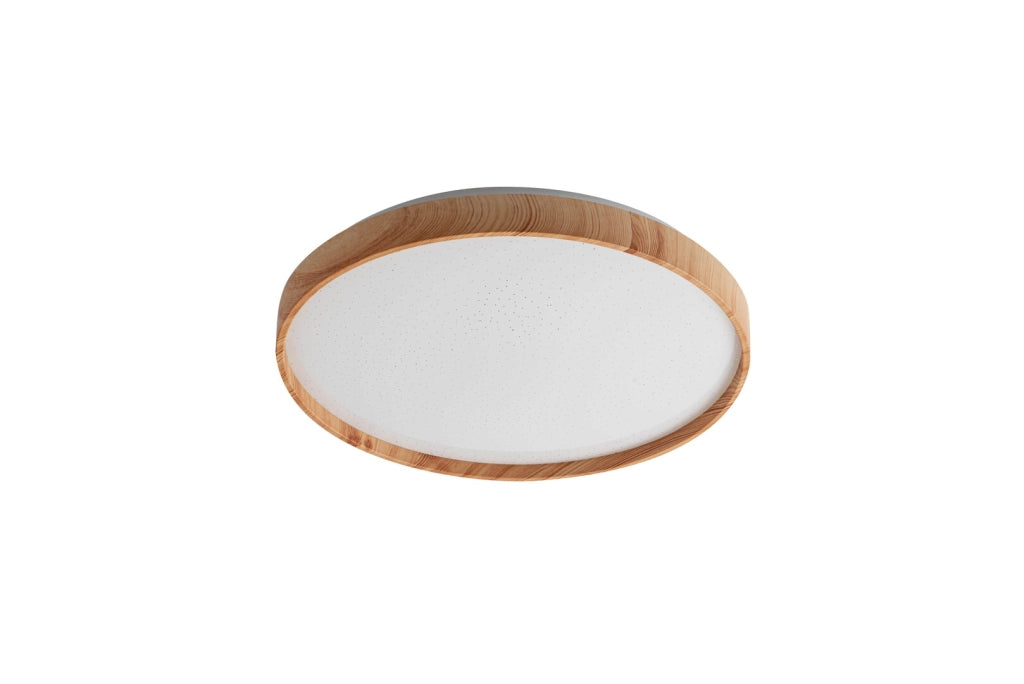 Plafoniera LED Leana2 effetto stelle faggio 38,5cm 24W