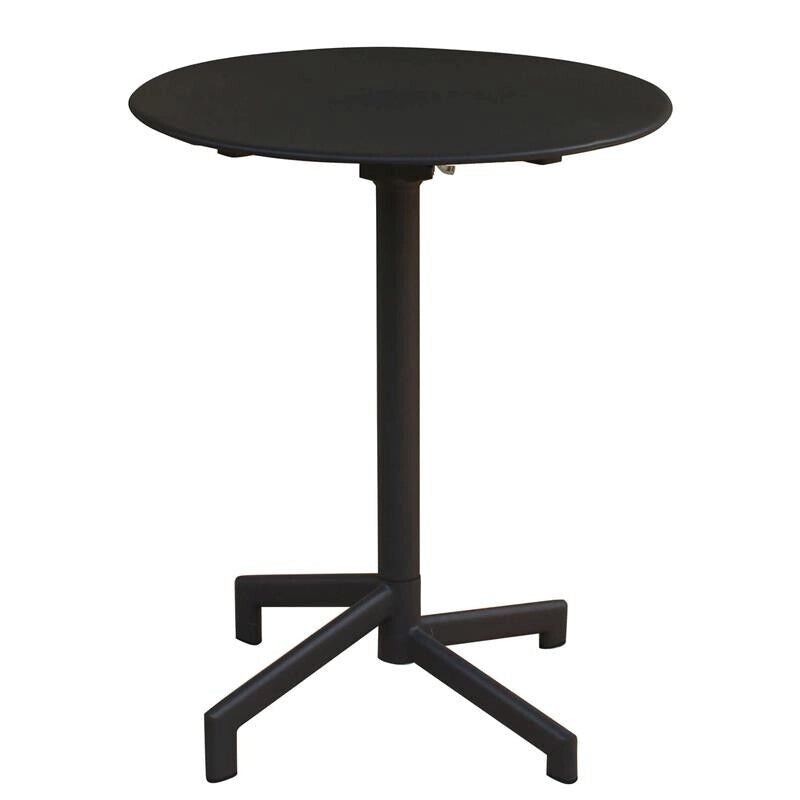 TAVOLO ALTO VEGA IN ACCIAIO TONDO 60 X H74 CM IN COLORE GRIGIO SCURO