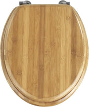 Supporto WC - Legno di Bambù - Attacco in Acciaio Inossidabile - 34 x 41 cm - Moka