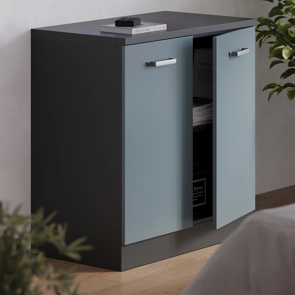 Mobile per mansarda Rion Grigio-blu/Antracite 80 x 83.8 cm senza inclinazione con 2 ante Vicco