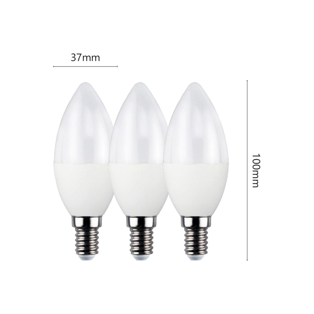 Alca power c37 7w 220v 560lm 4000k e14 lampada mini oliva a led box da 3pz