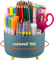 Organizzatore per Scrivania 360° con Supporto Rotativo e 5 Cassetti - Verde Scuro