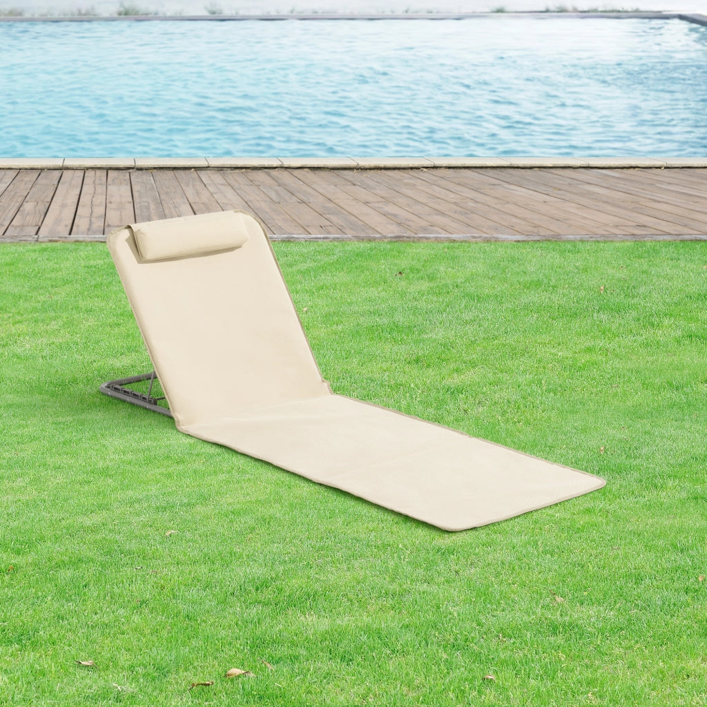 Set Donostia di 2 Materassini Prendisole da Spiaggia con Borsa di Trasporto - Beige [en.casa]