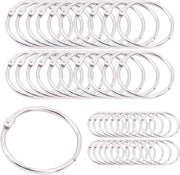 Raccordi per docciaschiuma - 50 mm - Clip metalliche - 50 pezzi - Argento