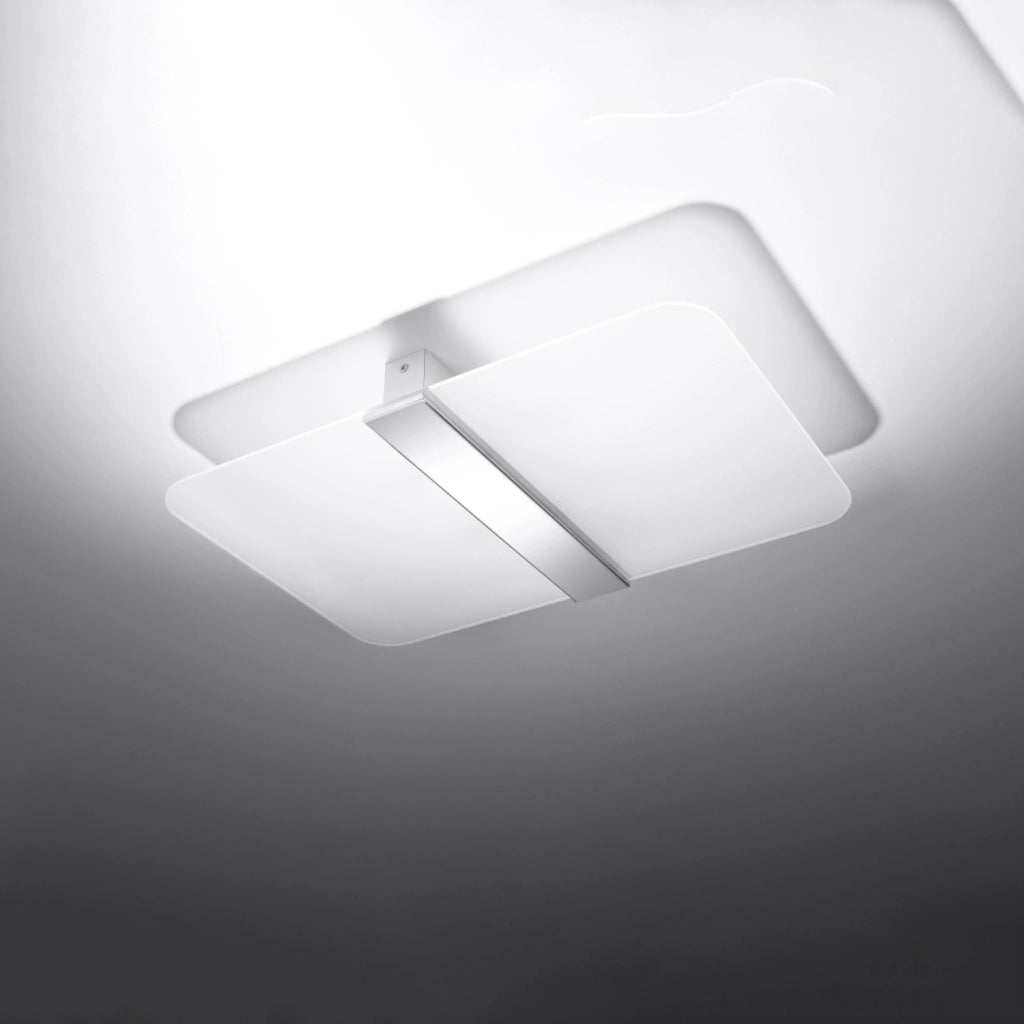 Plafoniera PETALA Pure Lume rettangolare bianca 2xG9