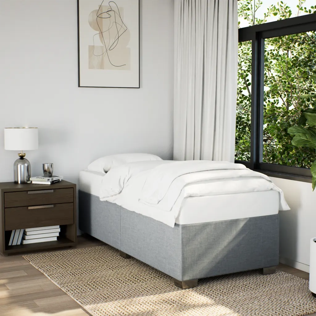 Giroletto senza Materasso Grigio Chiaro 90x190 cm Tessuto 3284436