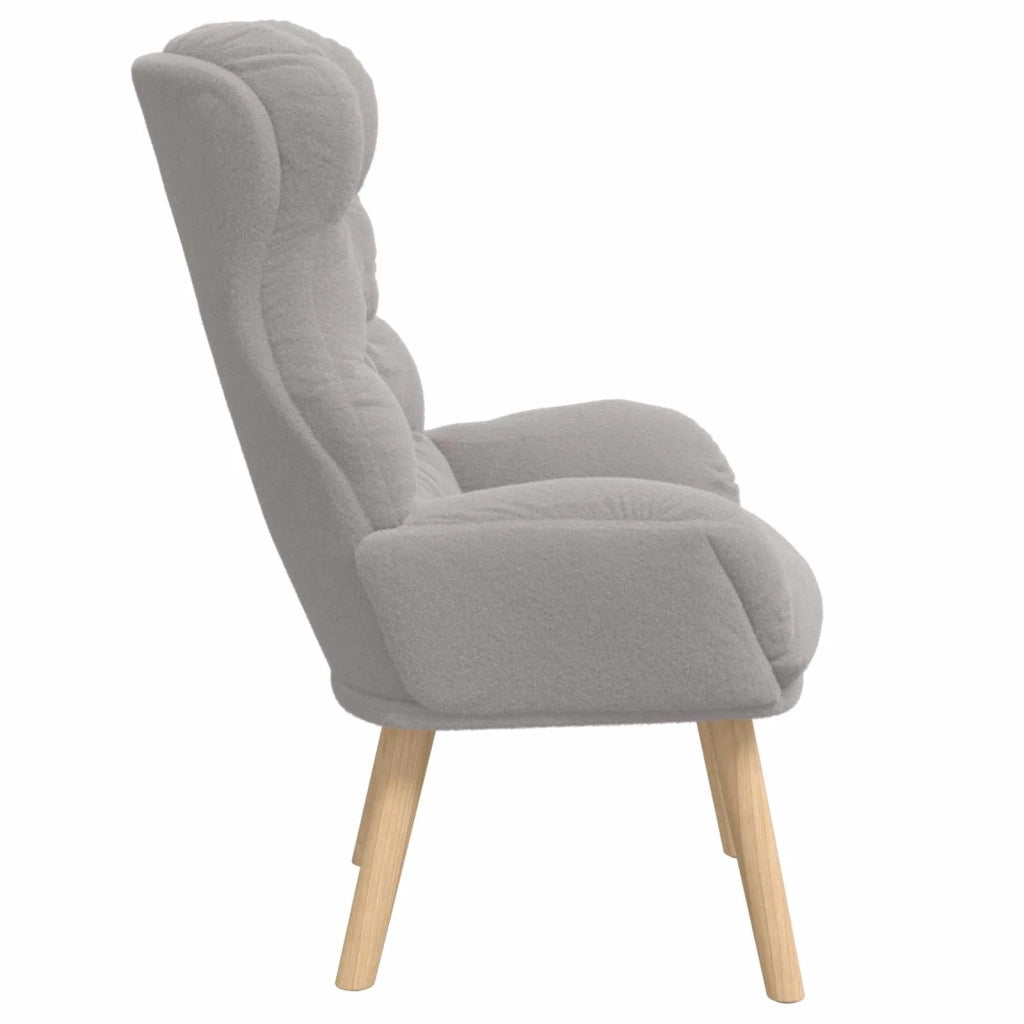poltrona Grigio chiaro 69 x 74 x 93 cm Tessuto Sherpa 42001880