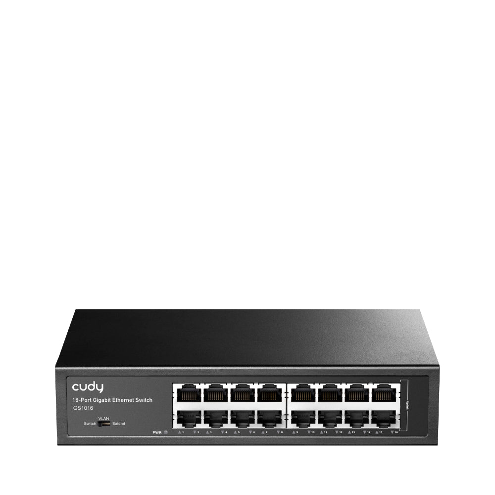 Switch 16p gigabit vlan ext 250mt unmanaged desk/rack 802,1p qos - GS1016