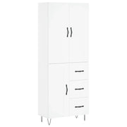 Buffet credenza cassettiera armadio mobile contenitore organizer cucina soggiorno salotto alto 69,5 x 34 x 180 cm legno ingegnerizzato bianco 02_0032644