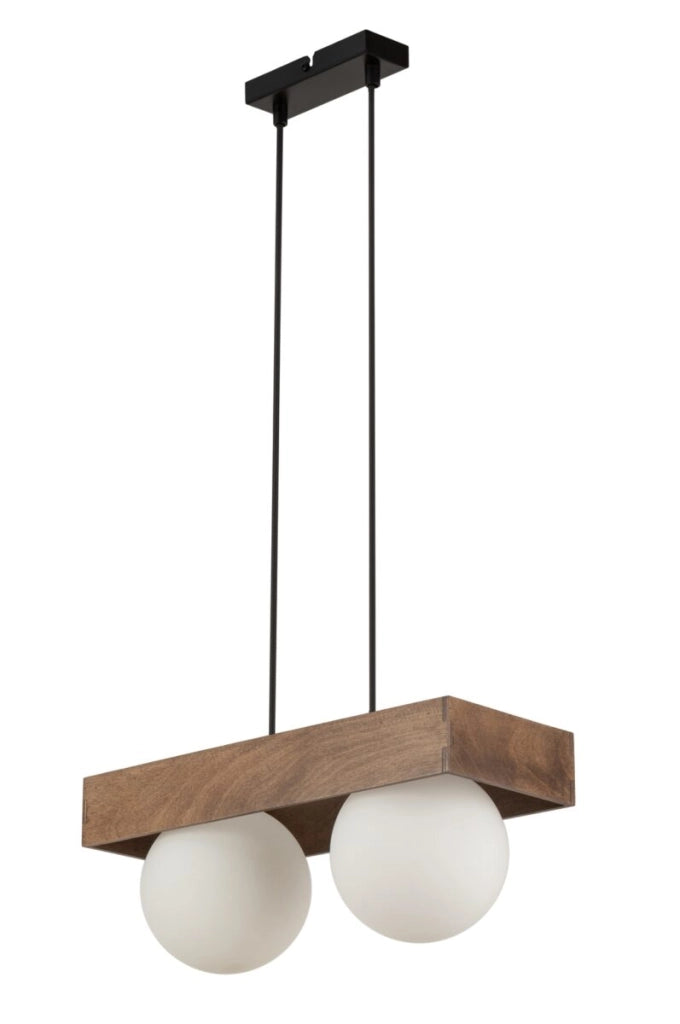 Lampada a sospensione Bloom 2 sfere bianche G9 Sigma