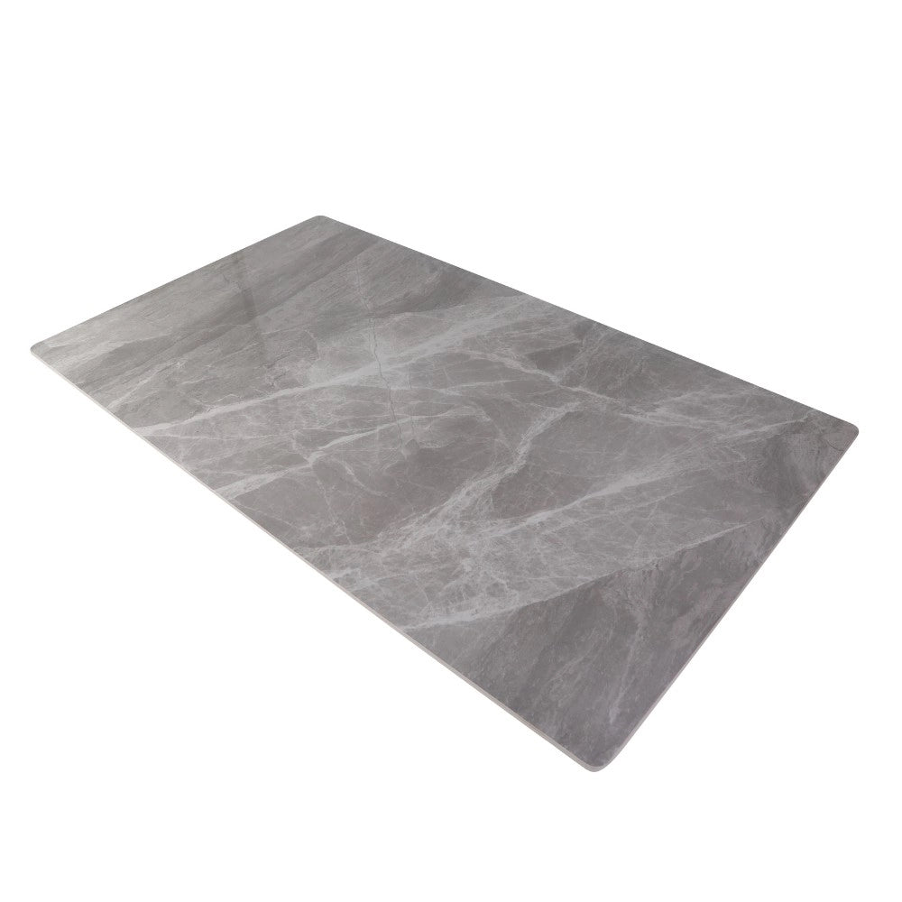 Tavolo top ceramica effetto marmo grigio lucido Mila 160x90