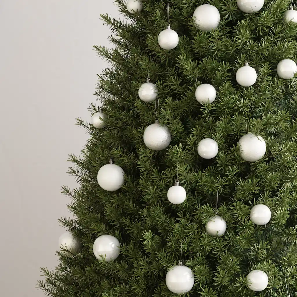 Set Palline di Natale 100 pz Bianco 330082