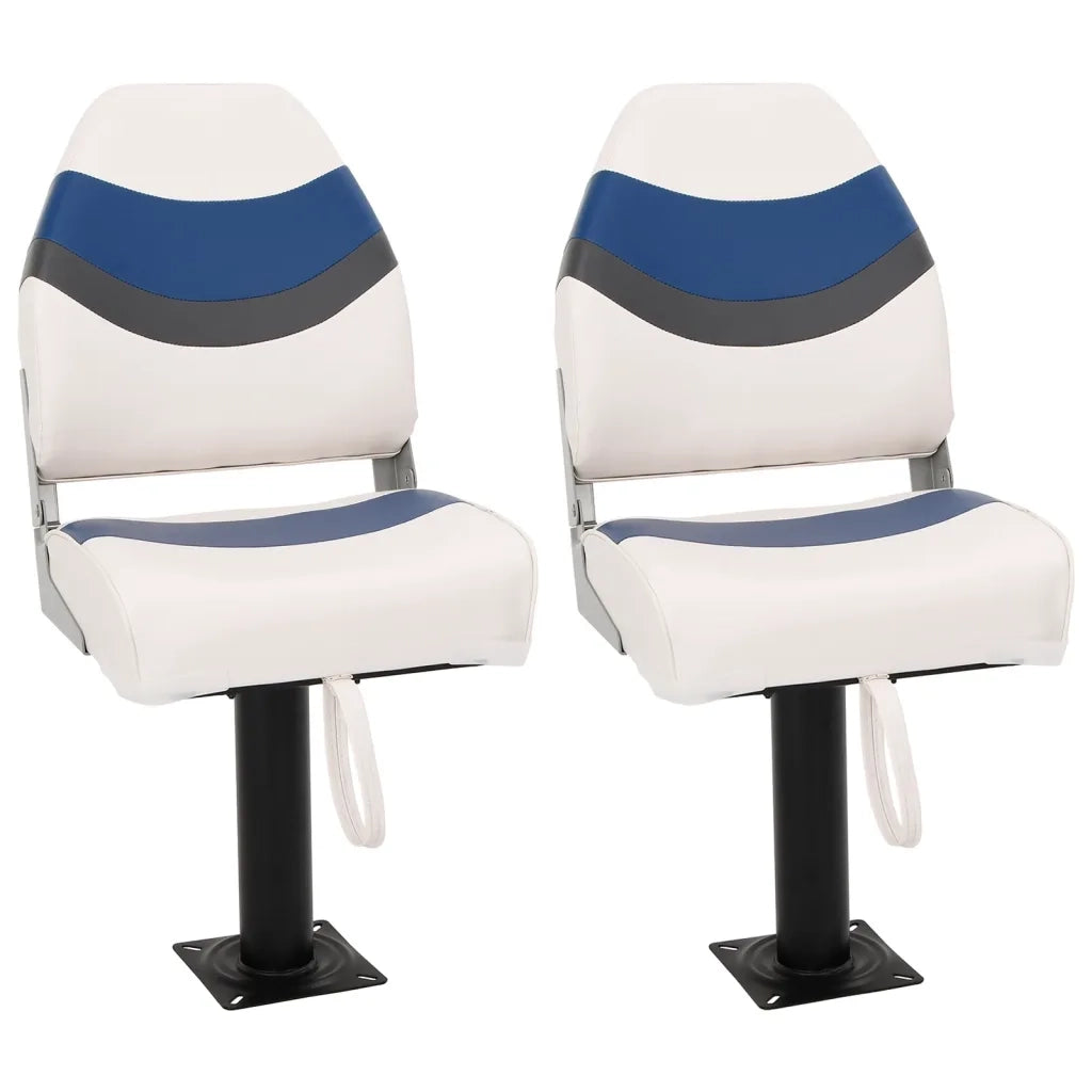 Set Sedile da Barca Pieghevole 4 pz con Schienale Alto 3284314
