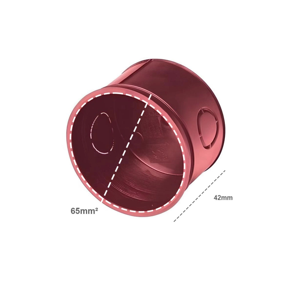 Scatola tonda da incasso interasse 60 mm, Ø 65x42 mm, IP40, ideale per installazioni elettriche interne