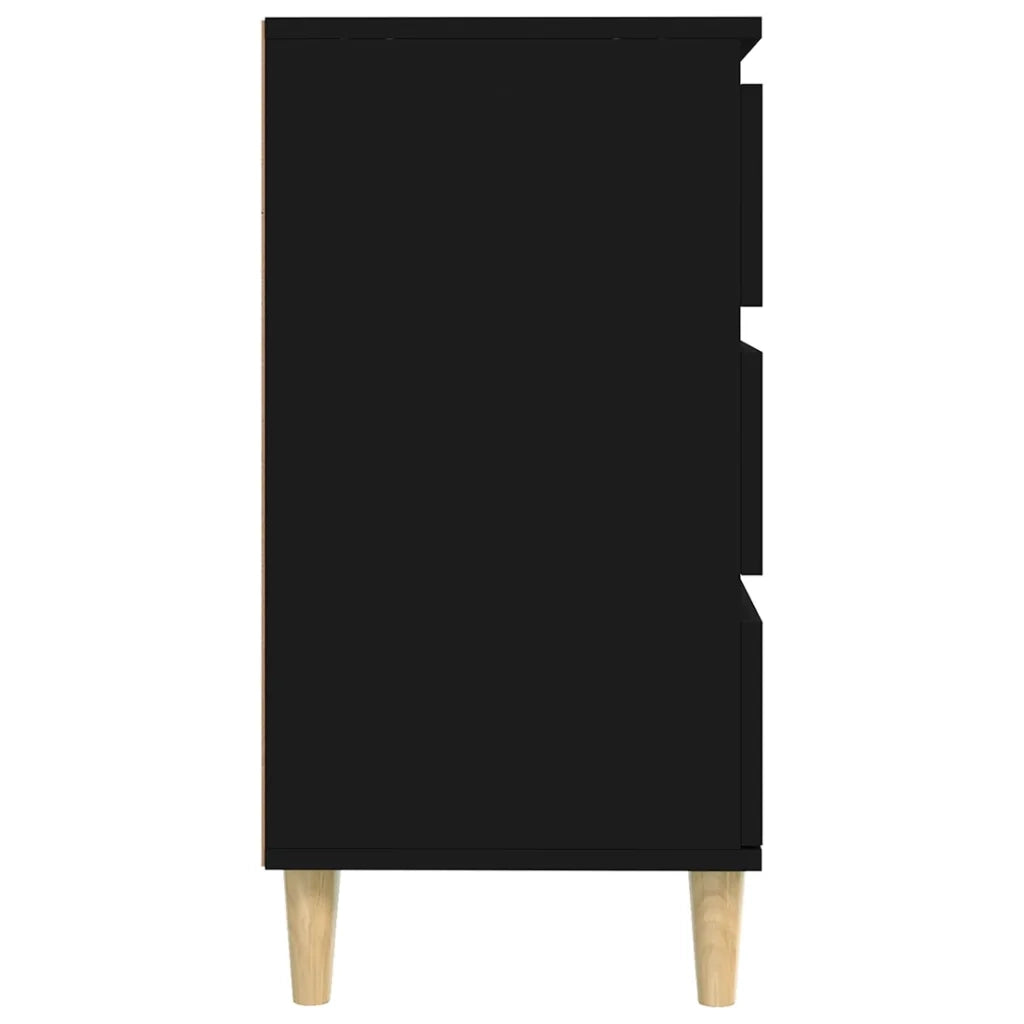 Credenza-Buffet-Armadio da cucina Nero 60x35x70 cm in Legno Multistrato 592897