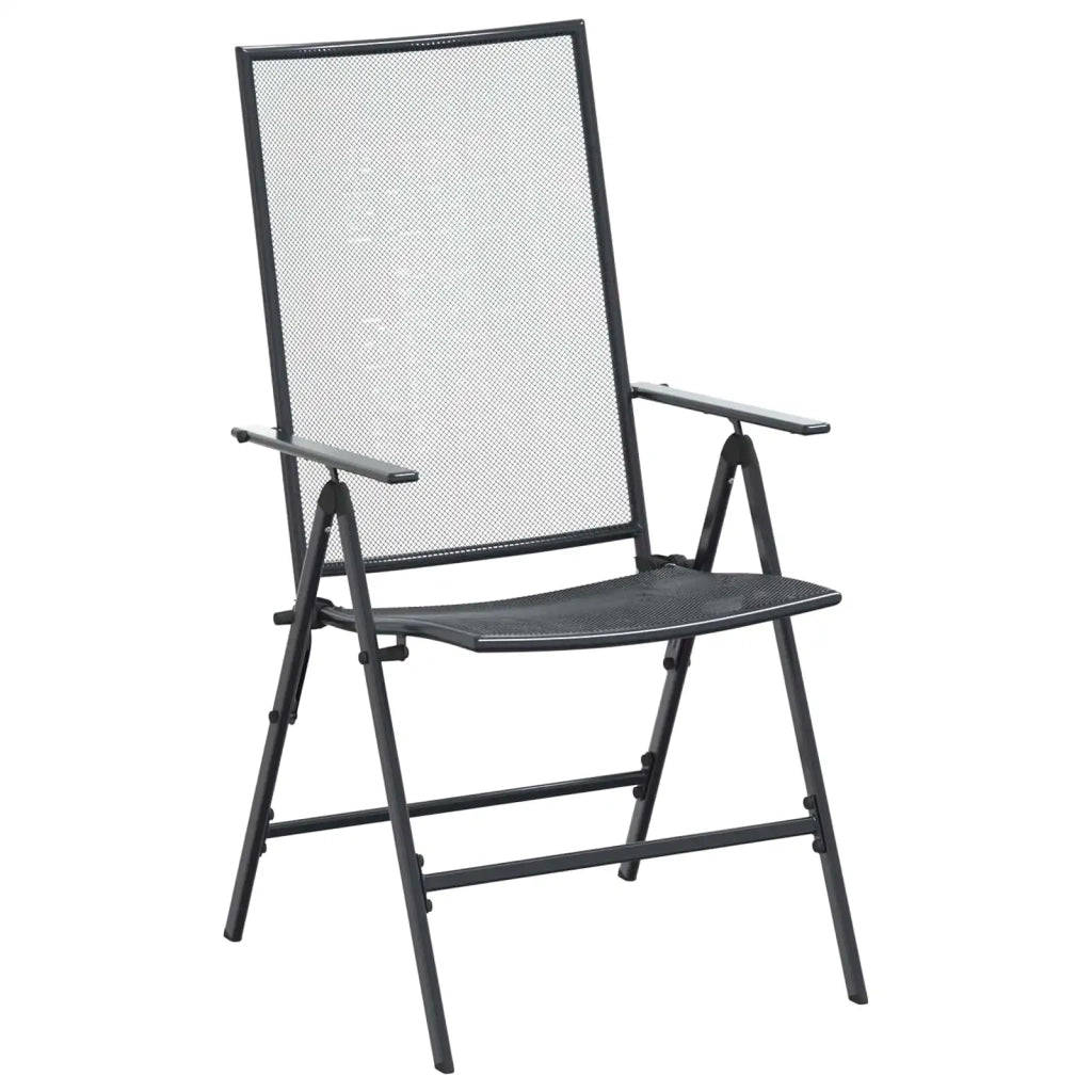 Set da Pranzo per Giardino 9 pcs Antracite 212 x 90 x 76 cm