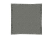 Tovaglia Cucina Soggiorno In Cotone Con Orlo A Giorno In Tinta Unita Ajour - 85x85cm - Grigio Scuro