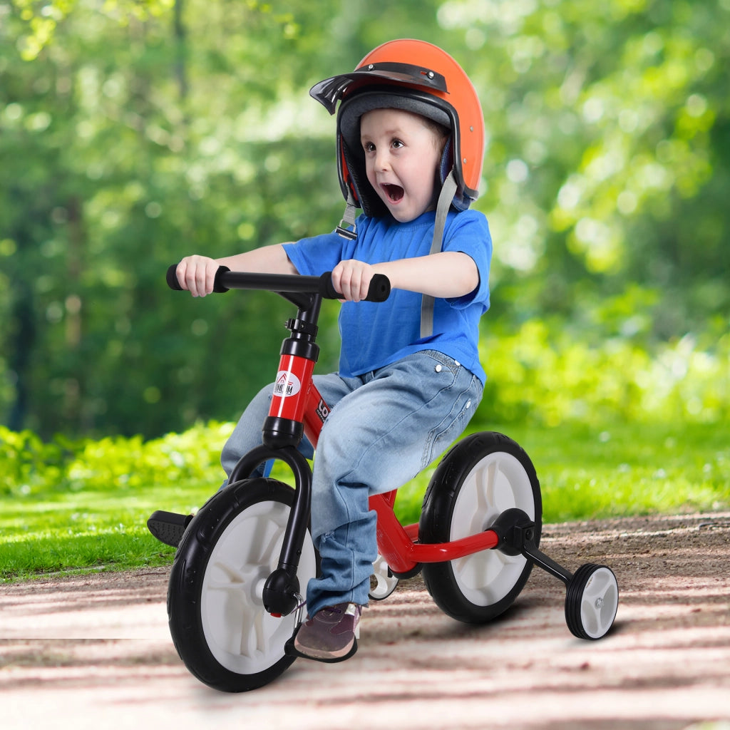 Bicicletta Equilibrio Bambini 2-5 Anni ¨C Xylo ¨C con Ruote Stabilizzatrici e Pedali, Rosso