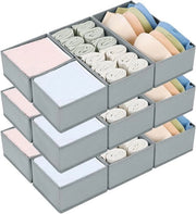 Organizzatore di cassetti - Sostenibile e multifunzionale - Set da 12 - Senza odore - In velluto