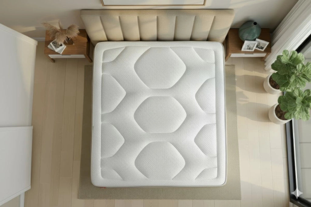 Pacchetto letto completo - Materasso 140x200cm + Box spring con doghe (kit) + 2 cuscini + Piumino - Le Cosy