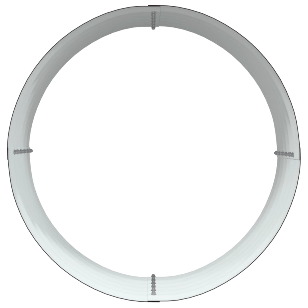 Letto da Giardino Rialzato Marrone 80x80x44 cm in Acciaio Galvanizzato