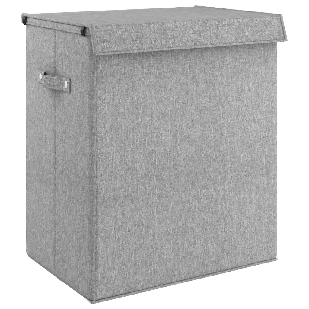 Cesto Biancheria Pieghevole Grigio 51x34,5x59 cm Lino Finto 351040