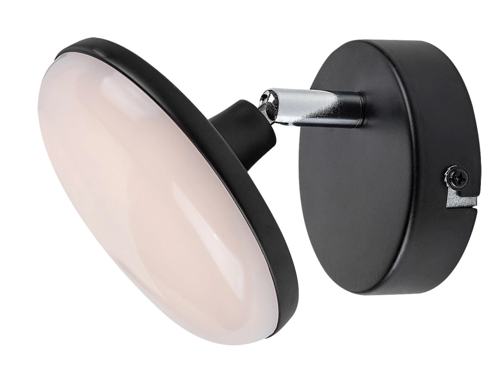 Applique minimal nera tonda orientabile LED 4W Madi Rabalux