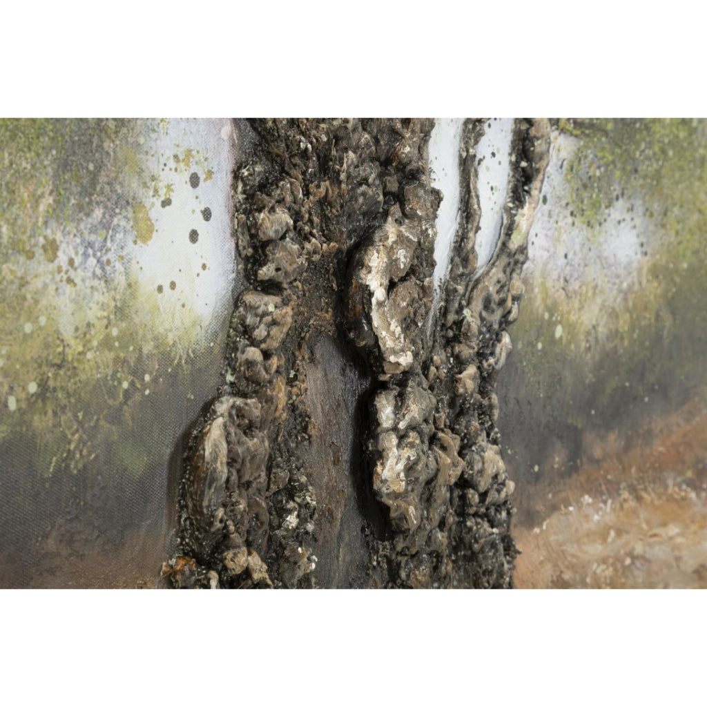 Stampa su Tela Albero 2, Multicolore, Legno, 120x3,8x80 cm