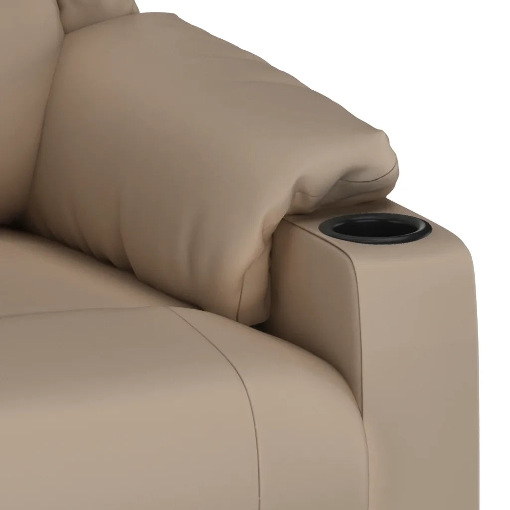 Poltrona Reclinabile Elettrica Cappuccino in Similpelle