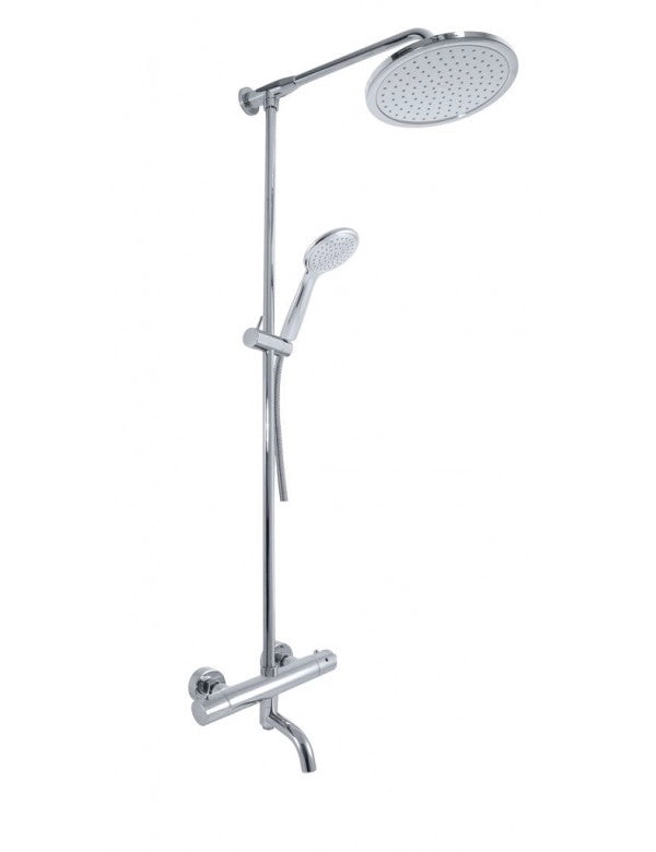 Colonna doccia termostatica a parete regolabile da 110 a 176 cm