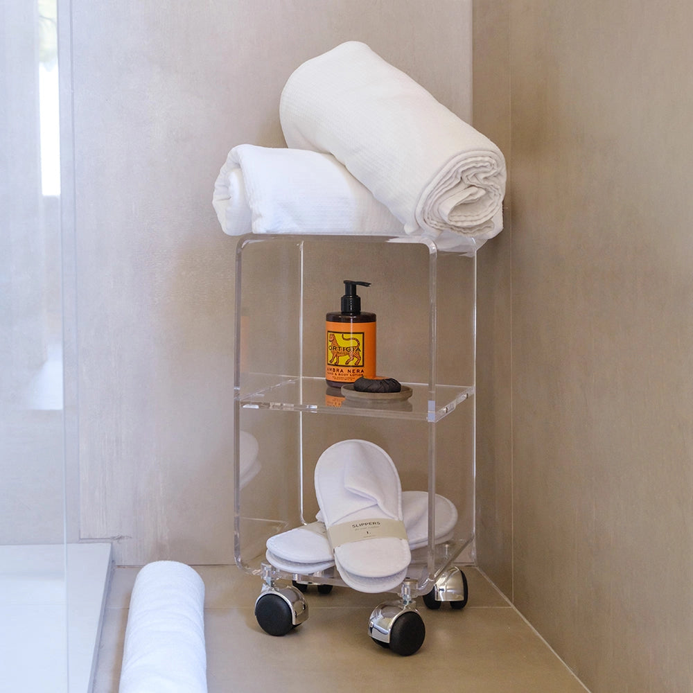 CARRELLO VEGA "MULTY XS" IN CRISTALLO ACRILICO TRASPARENTE