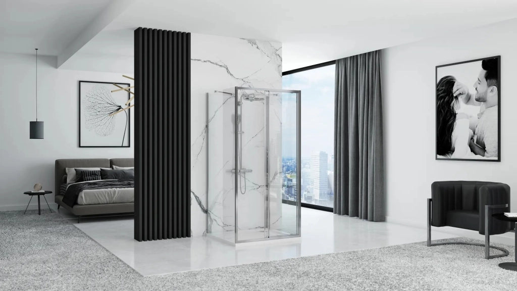 Cabina Doccia A Parete Rea Rapid Slide Chrome 110x90
