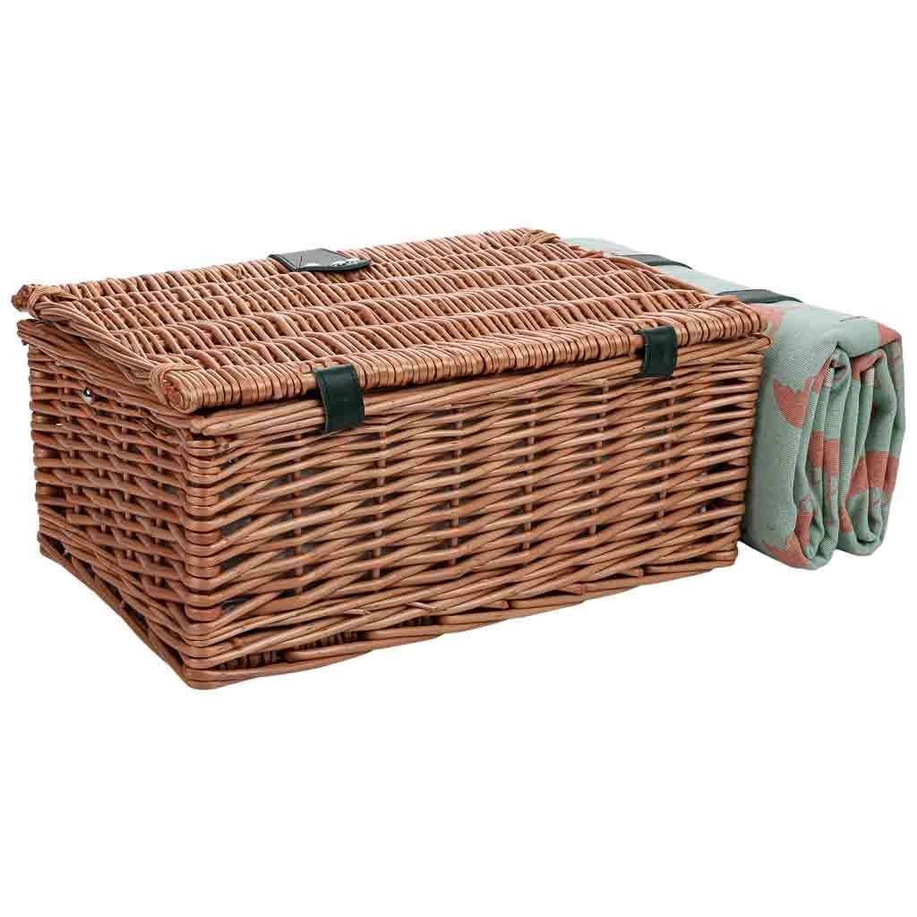 Cestino da picnic per 4 persone, marrone, 38x26x18cm