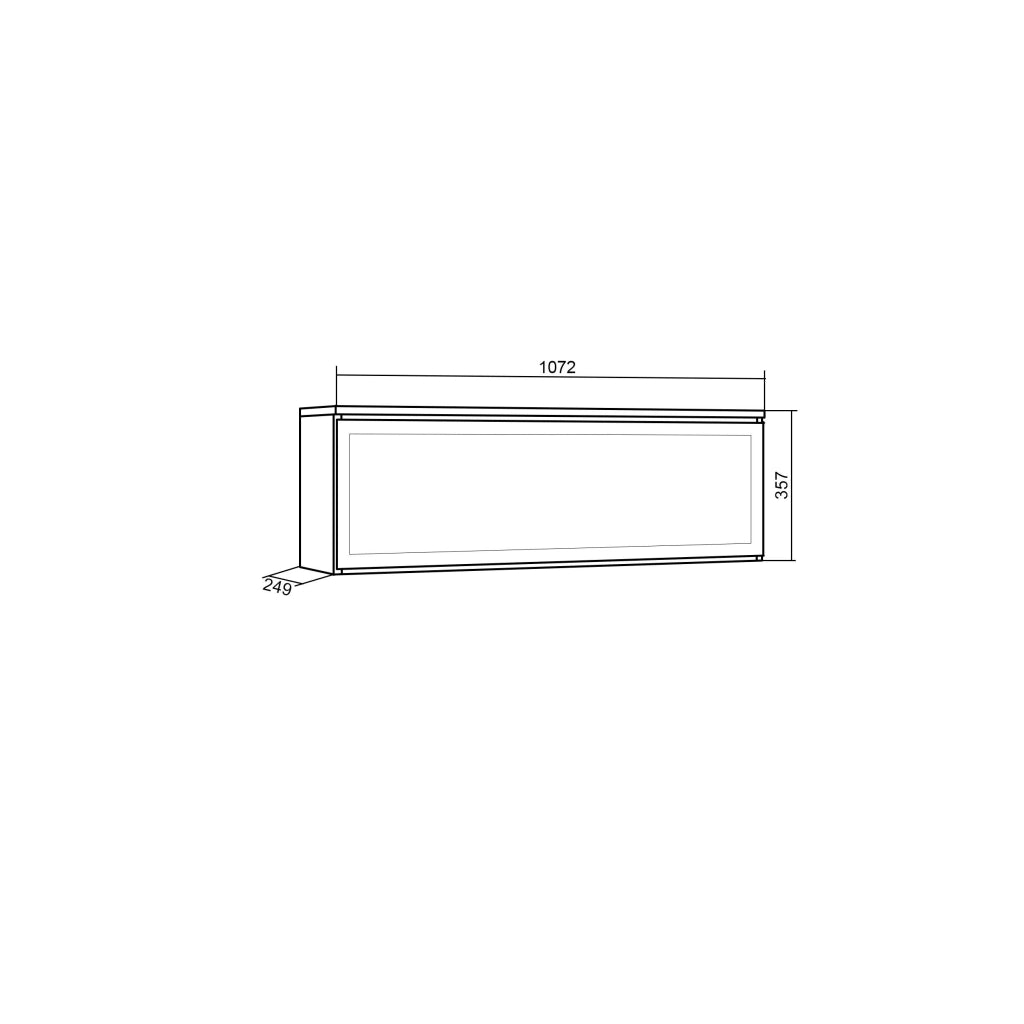 Caminetto elettrico LED, 107x25x38cm, Soggiorno - Sala da pranzo, grigio Cemento RF2333