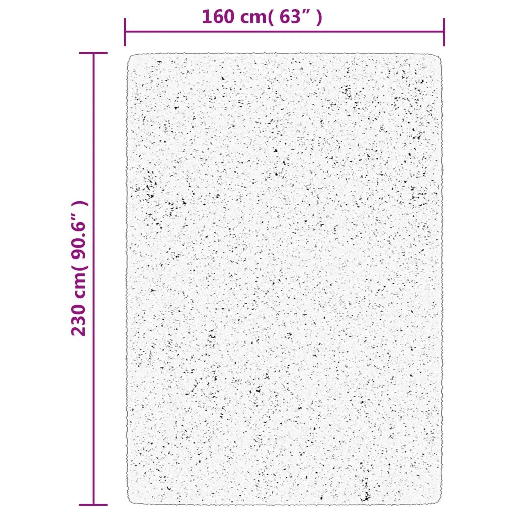 vidaXL Tappeto OVIEDO a Pelo Corto Crema 160x230 cm