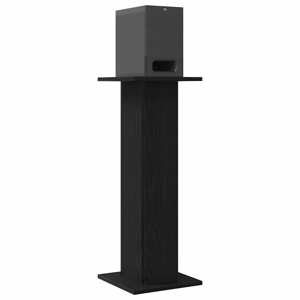 Supporti per Altoparlanti 2 pcs Rovere Nero 30 x 30 x 80 cm 868056