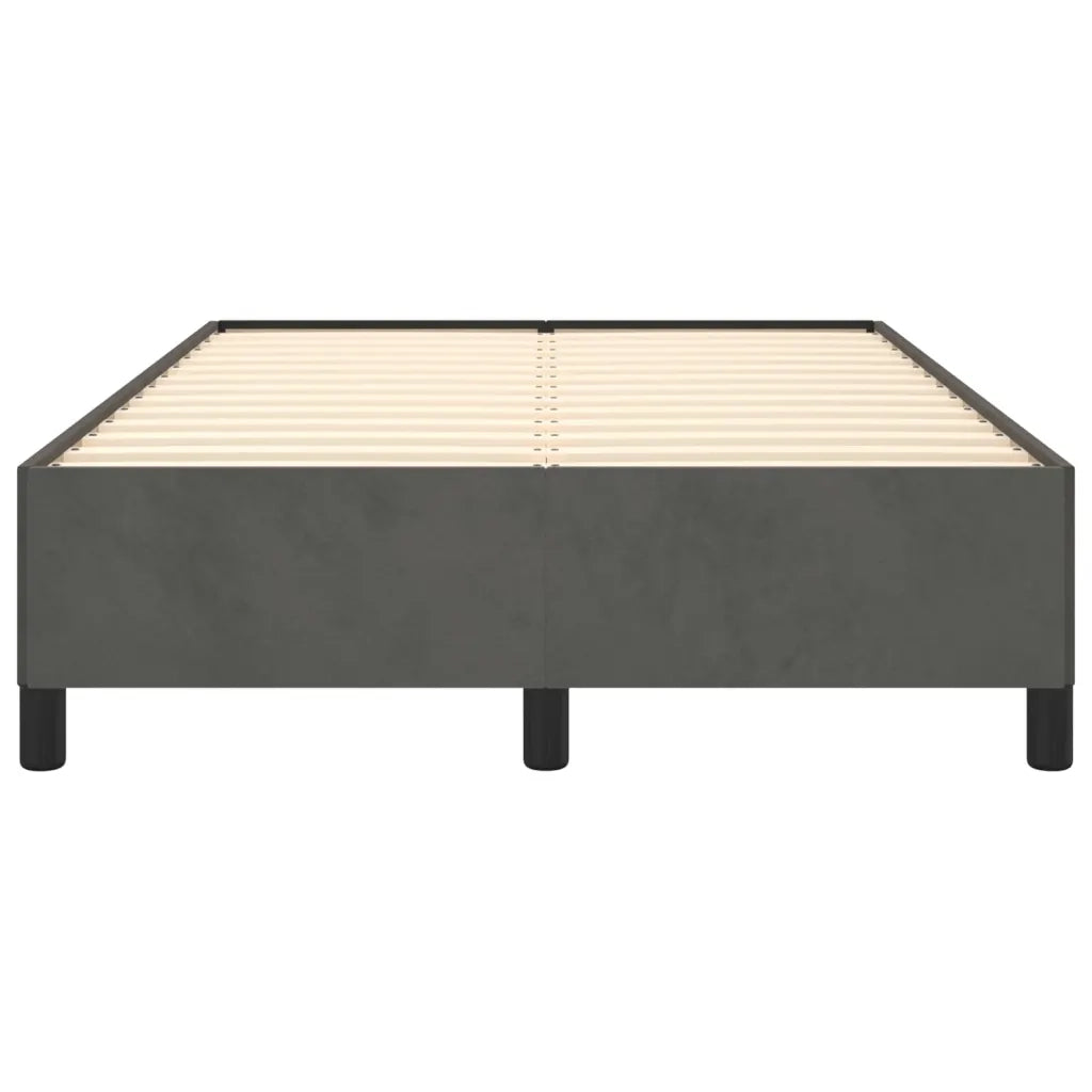 Letto matrimoniale | Letto per adulti | Giroletto senza Materasso Grigio Scuro 120x200 cm Velluto