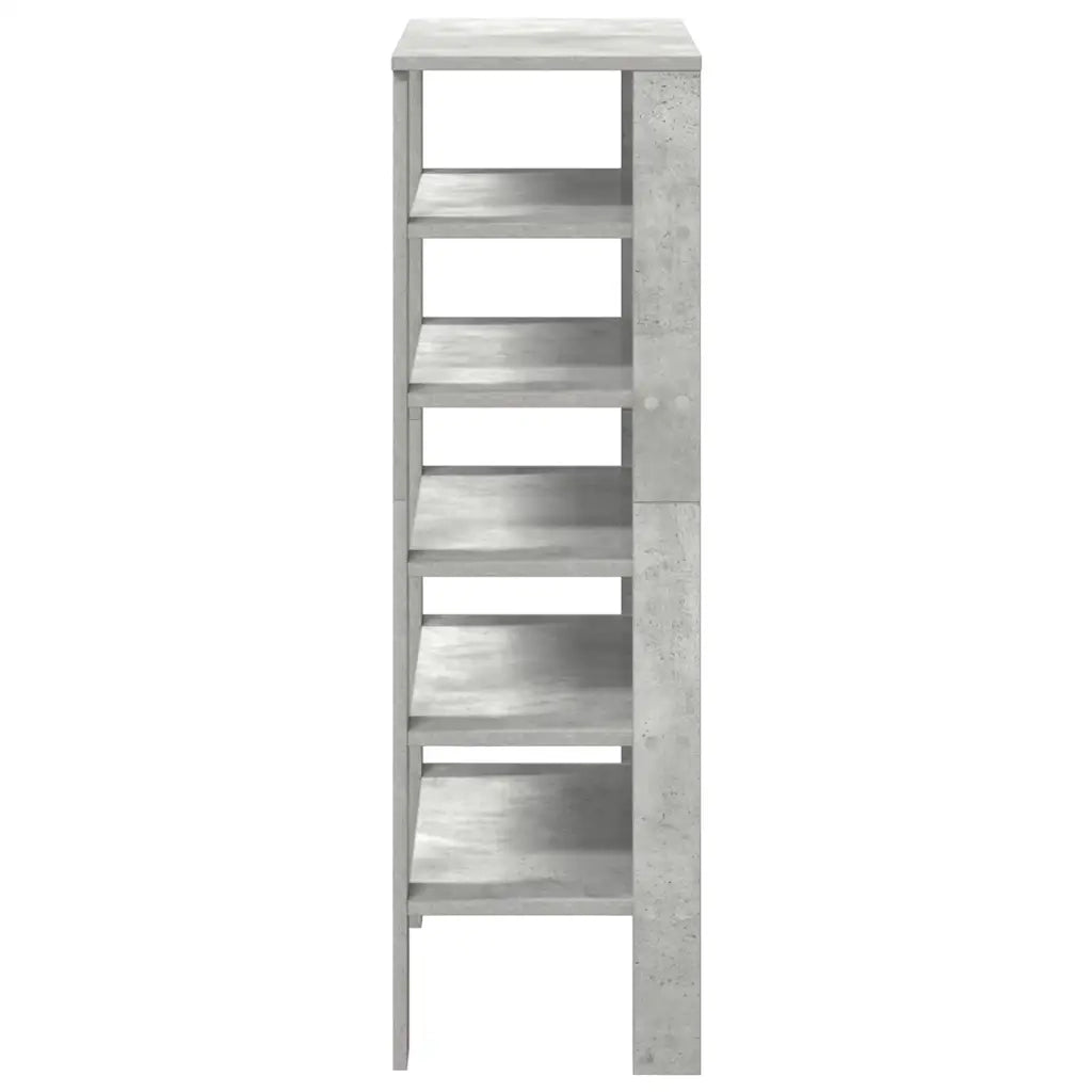 Scarpiera-Scaffale per scarpe Grigio Cemento 61x32x105 cm in Truciolato